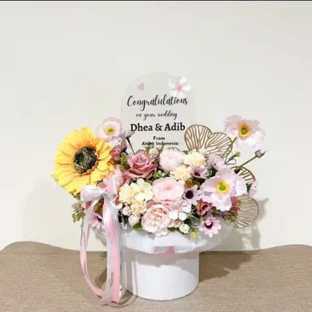 Bloom Box Akrilik Ucapan Wedding Purwakarta